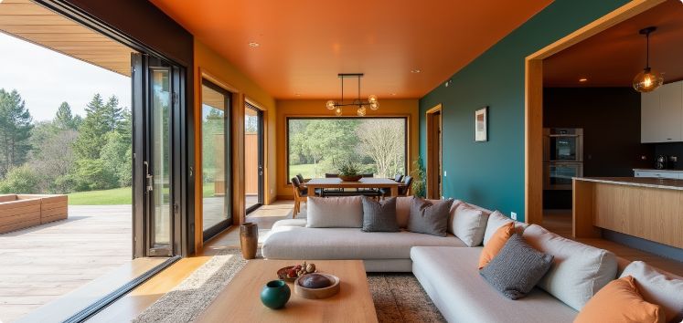 Photo d'un intérieur de maison design et lumineux
